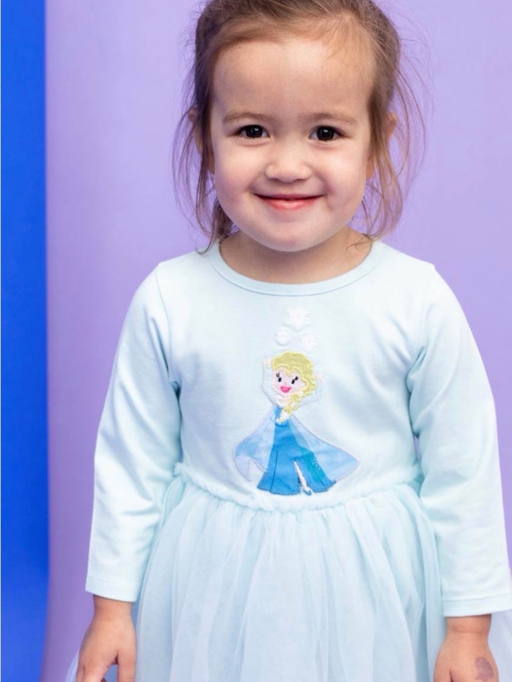 Monica + Andy Blue Girls' Frozen Tulle Dress